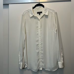 Banana Republic classic Fit Button Down Long Sleeve White Blouse, women’s small